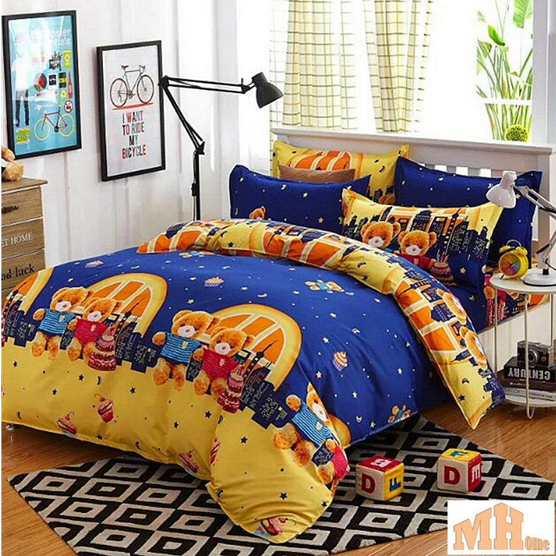 Maylee Home High Quality Fashion 5 Pcs Teddy Bear Single Maylee High Quality Fashion 5 Pcs Teddy Bear Single Bedding Set Fm S Ted