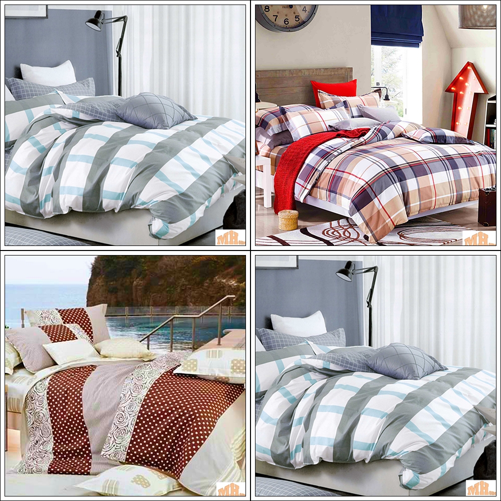 Maylee 100 Cotton 3pcs High Quality Queen Fitted Bedding Set